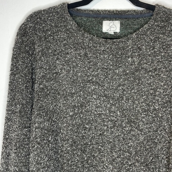 KUWALLATEE cozy charcoal texture long sleeve top - Picture 2 of 8